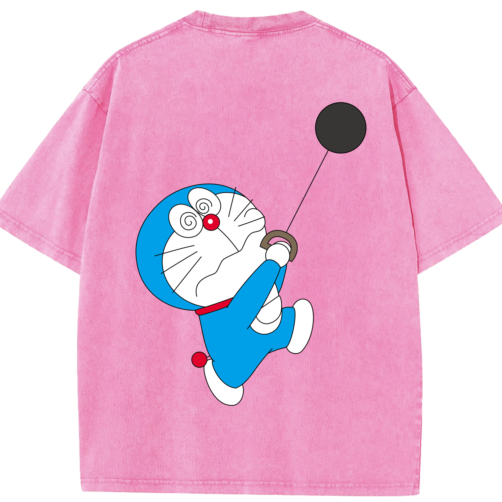 （画像用） ドラえもん Doraemon 綿100% ヴィンテージ風 半袖Tシャツ（背面プリント）